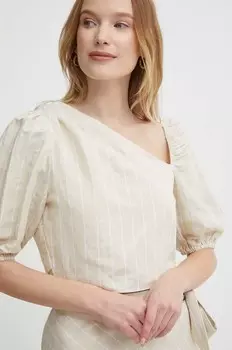 Льняная блузка MATI Pepe Jeans, бежевый