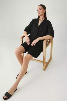 Льняная блузка Medicine, черный