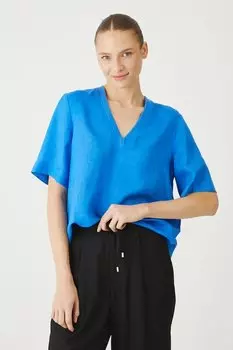 Льняная блузка Medicine, синий