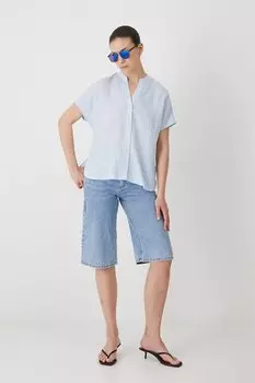 Льняная блузка Medicine, синий
