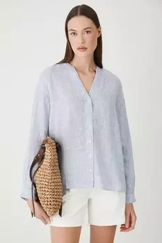 Льняная блузка Medicine, синий