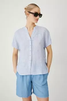 Льняная блузка Medicine, синий