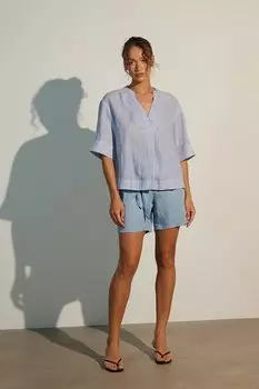 Льняная блузка Medicine, синий