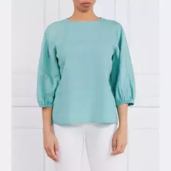 Льняная блузка обычного кроя Marc O'Polo, бирюзовый