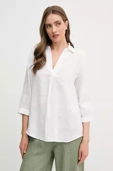 Льняная блузка Oui, белый