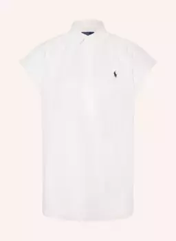 Льняная блузка-рубашка Polo Ralph Lauren, белый