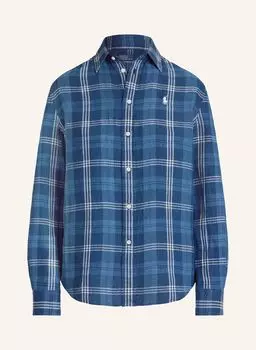 Льняная блузка-рубашка Polo Ralph Lauren, мультиколор