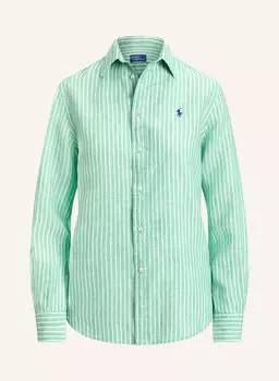 Льняная блузка-рубашка Polo Ralph Lauren, мультиколор