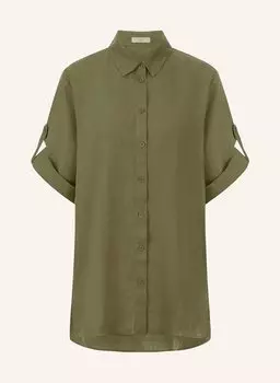 Льняная блузка-рубашка Riani, хаки