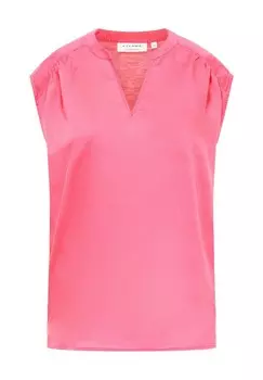 Льняная блузка-рубашка СВОБОДНОГО ФИТА ETERNA, цвет Magnolia