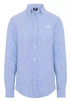 Льняная блузка с длинными рукавами Polo Sylt, синий