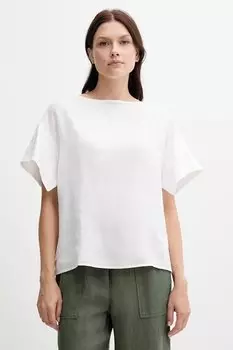 Льняная блузка Sisley, белый