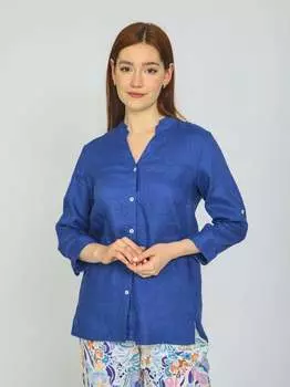 Льняная блузка Vicci Germany, синий