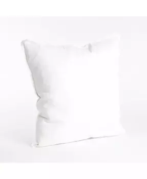 Льняная декоративная подушка с бахромой, 20 x 20 дюймов Saro Lifestyle, слоновая кость/кремовый