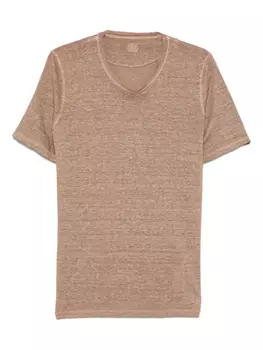 Льняная футболка 120% Lino, коричневый