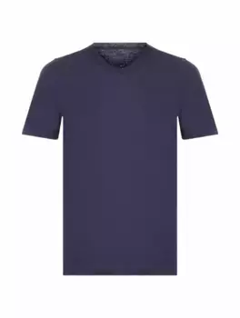 Льняная футболка 120% Lino, тёмно-синий