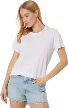 Льняная футболка Abercrombie & Fitch, белый