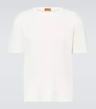 Льняная футболка Alanui, белый