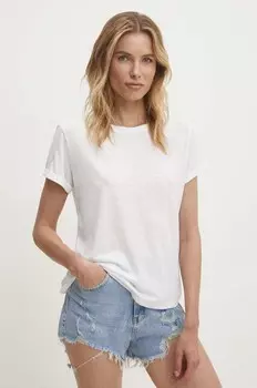 Льняная футболка Answear Lab, белый