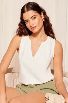 Льняная футболка без рукавов Friends Like These, белый