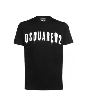 Льняная футболка It производства Италии. Dsquared2, черный
