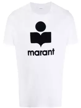 Льняная футболка Karman с логотипом MARANT, белый
