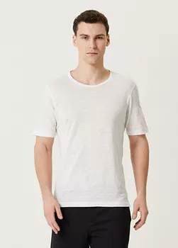 Льняная футболка Lardini, белый