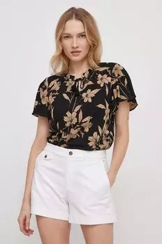 Льняная футболка Lauren Ralph Lauren, черный