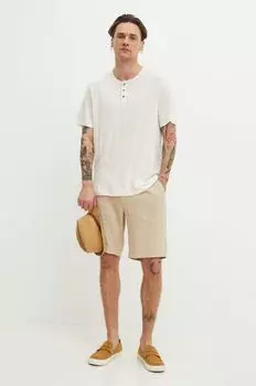 Льняная футболка Medicine, бежевый