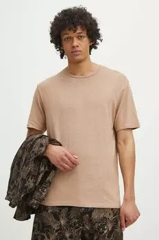 Льняная футболка Medicine, бежевый