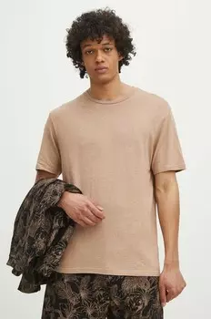 Льняная футболка Medicine, бежевый