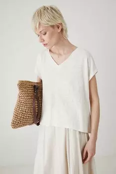 Льняная футболка Medicine, бежевый