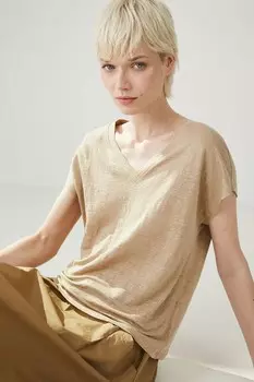 Льняная футболка Medicine, бежевый