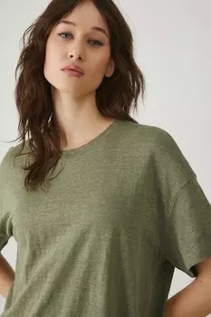 Льняная футболка Medicine, зеленый