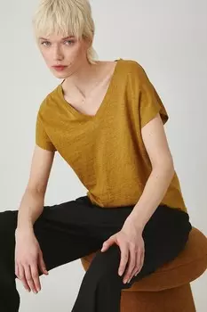 Льняная футболка Medicine, желтый