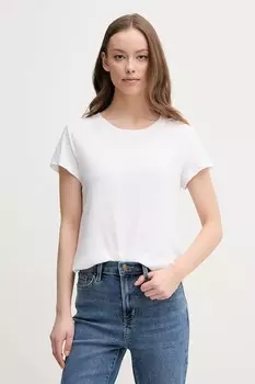 Льняная футболка MEGAN Pepe Jeans, белый