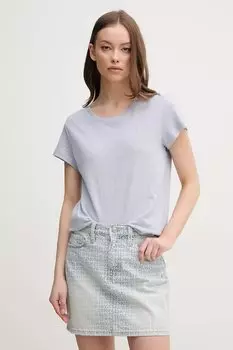 Льняная футболка MEGAN Pepe Jeans, синий