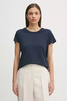 Льняная футболка MEGAN Pepe Jeans, темно-синий
