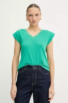 Льняная футболка Morgan, зеленый