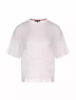 Льняная футболка с логотипом Loro Piana, белый