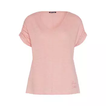 Льняная футболка с заниженными плечами CHIEMSEE, абрикос