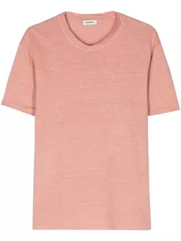 Льняная футболка SANDRO, розовый