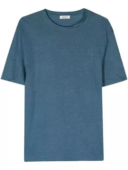 Льняная футболка SANDRO, синий