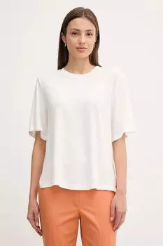 Льняная футболка Sisley, белый