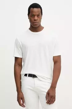 Льняная футболка United Colors Of Benetton, белый