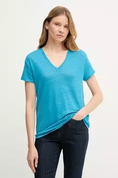 Льняная футболка United Colors Of Benetton, синий