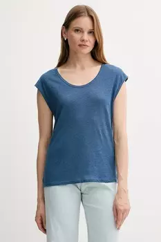 Льняная футболка United Colors Of Benetton, синий