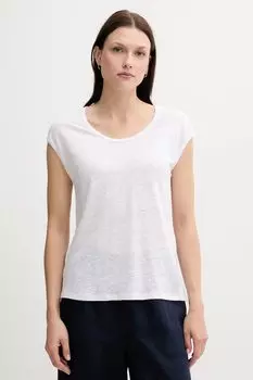 Льняная футболка United Colors Of Benetton, белый