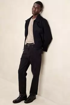 Льняная хлопковая футболка с круглым вырезом Banana Republic, бежевый