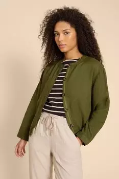 Льняная куртка Адель White Stuff, зеленый